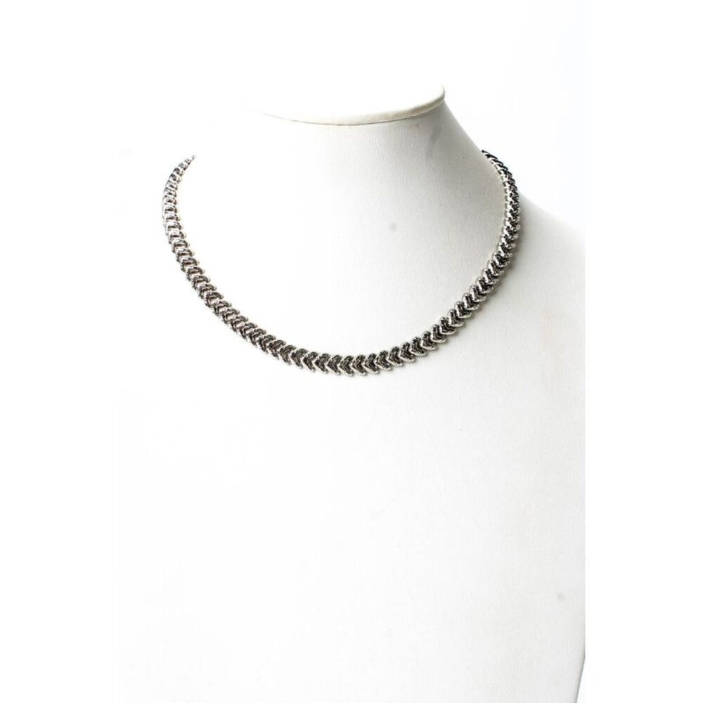 Luv AJ Womens Silver Tone Fiorucci Heart Chain Necklace 18" NWT